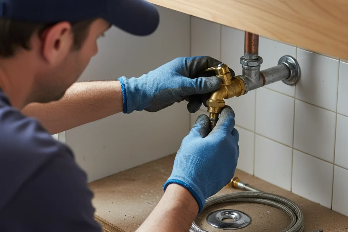 Shutoff valve and fitting work during Faucet and Fixture Repair in Placentia